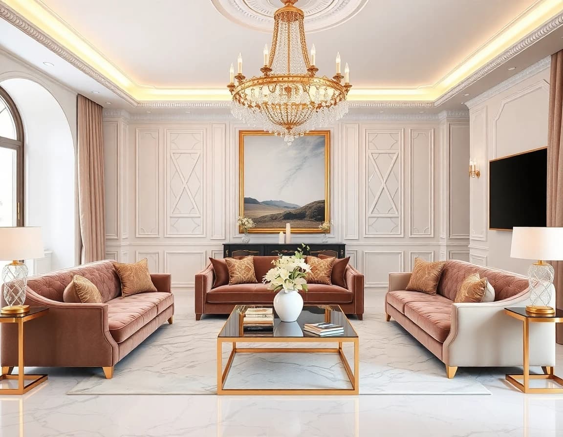 럭셔리 글램 스타일 예시